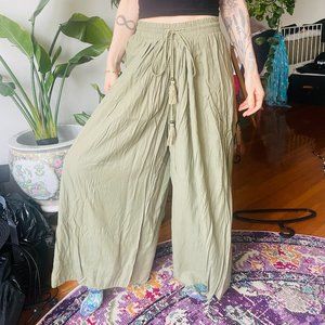 Mystree Wide Leg Tie Pants